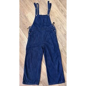 Niko And..Denim Overalls Wide Leg Crop Drawstring Waist Size 3 Japanese Brand